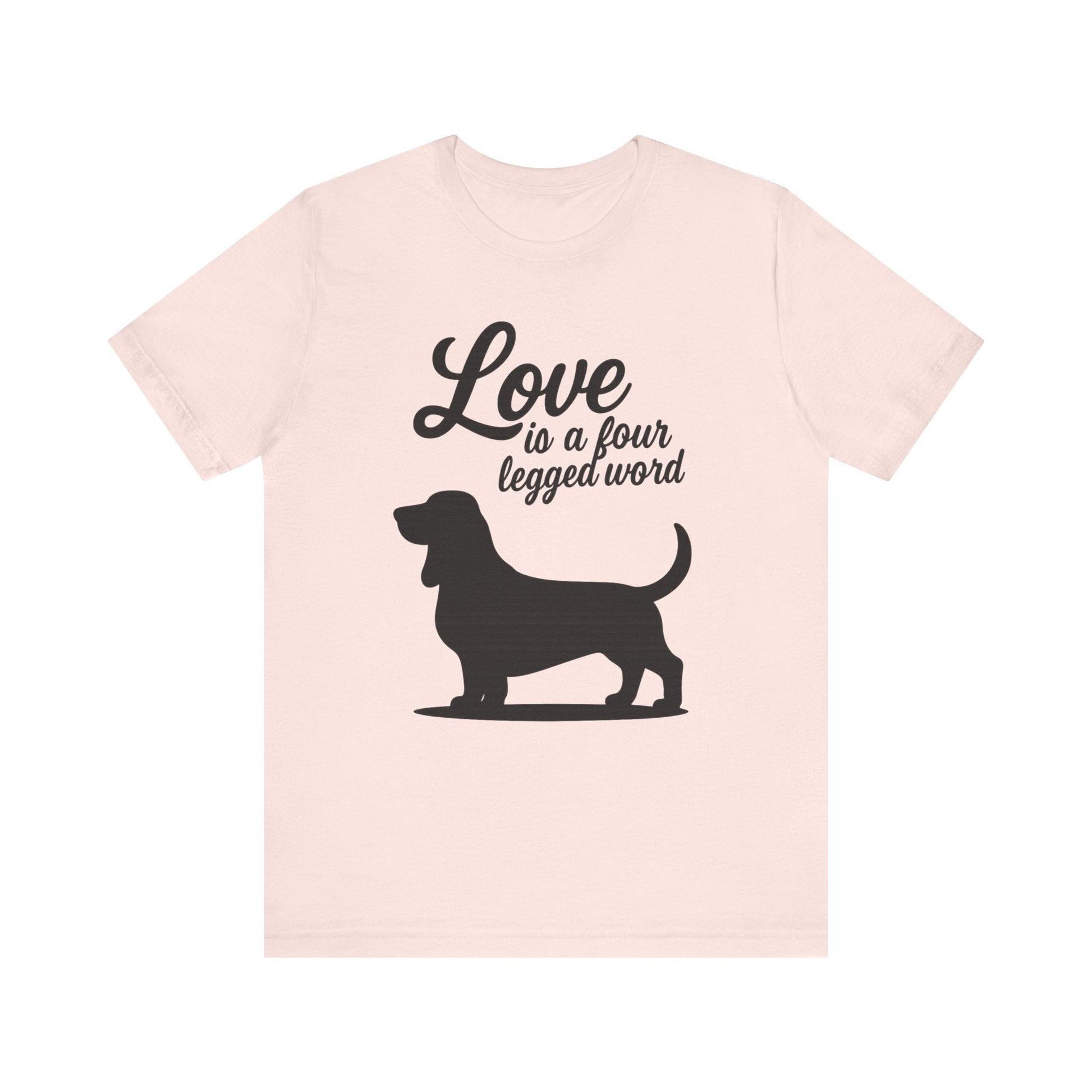 Printify T-Shirt Basset Hound Four Legged Word TShirt