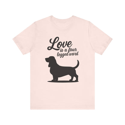Printify T-Shirt Basset Hound Four Legged Word TShirt