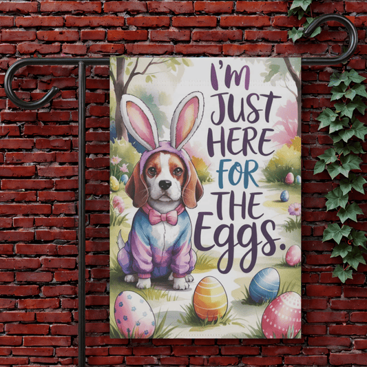 Printify Garden Flag 12'' × 18'' Beagle Funny Easter Garden Flag