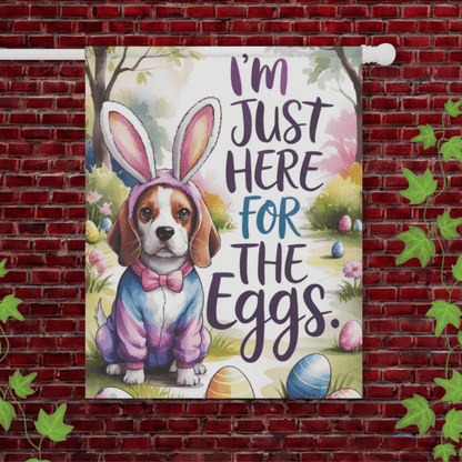 Printify Garden Flag 24.5'' × 32'' Beagle Funny Easter Garden Flag
