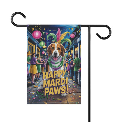 Printify Home Decor Beagle Mardi Gras Paws Yard Decor, Welcome Housewarming Dog Gift, Dog Mom Dad