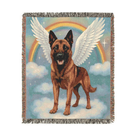Printify Blanket Belgian Malinois Angel Woven Blanket