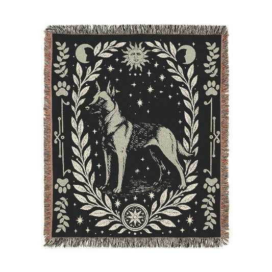 Printify Blanket Belgian Malinois Celestial Woven Blanket