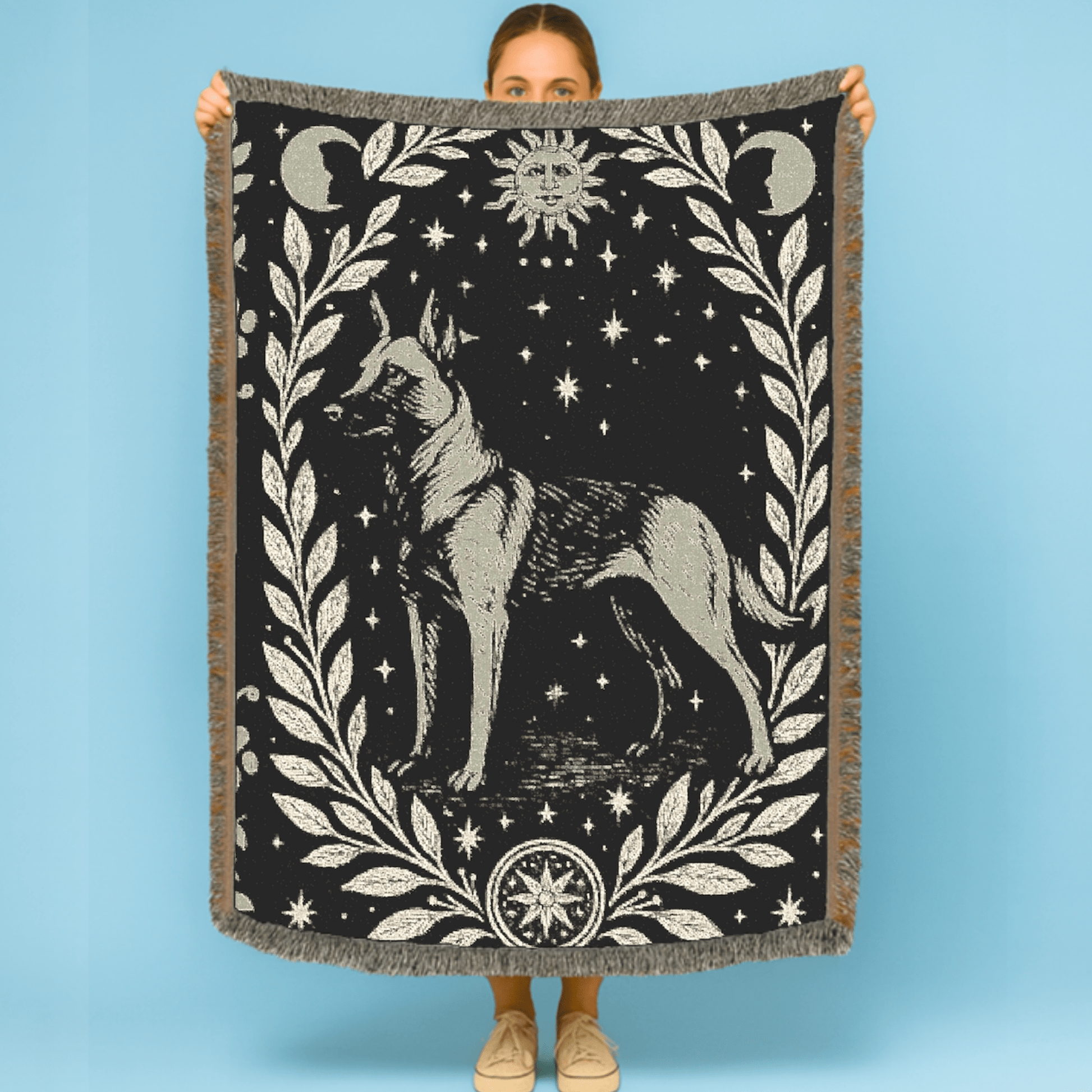 Printify Blanket Belgian Malinois Celestial Woven Blanket