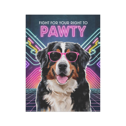 Printify Garden Flag Bernese Mountain Dog, 80s Party Retro-Futuristic Garden Flag, Front Yard Spring