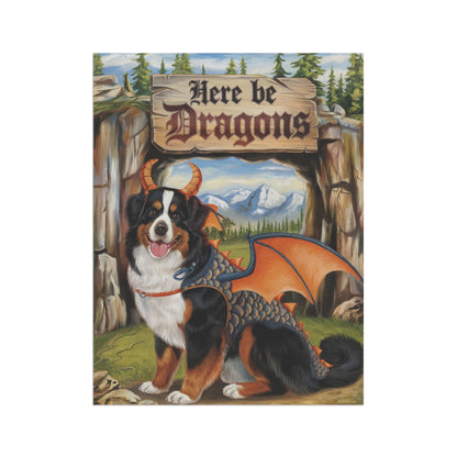 Printify Garden Flag Bernese Mountain Dog Dragon Garden Flag