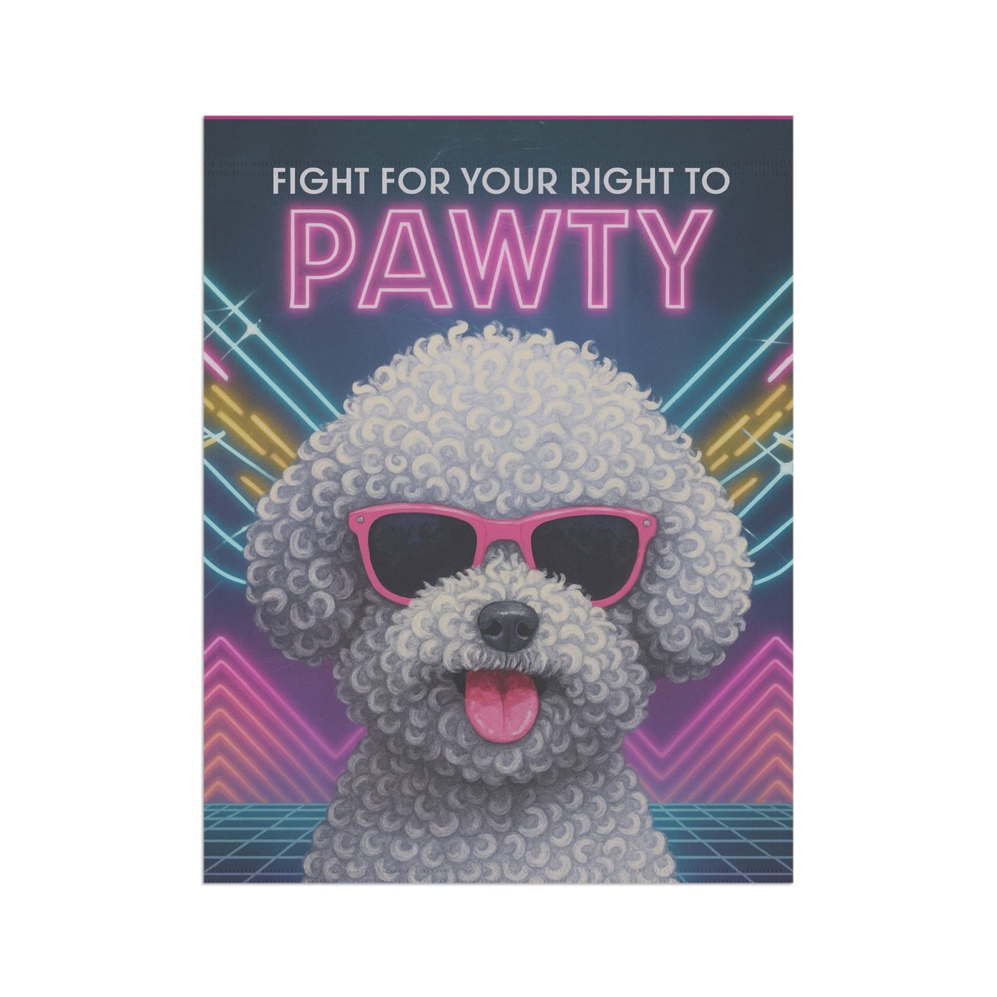 Printify Garden Flag Bichon Frise 80s Garden Flag
