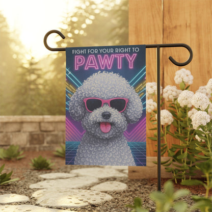 Printify Garden Flag Bichon Frise 80s Garden Flag