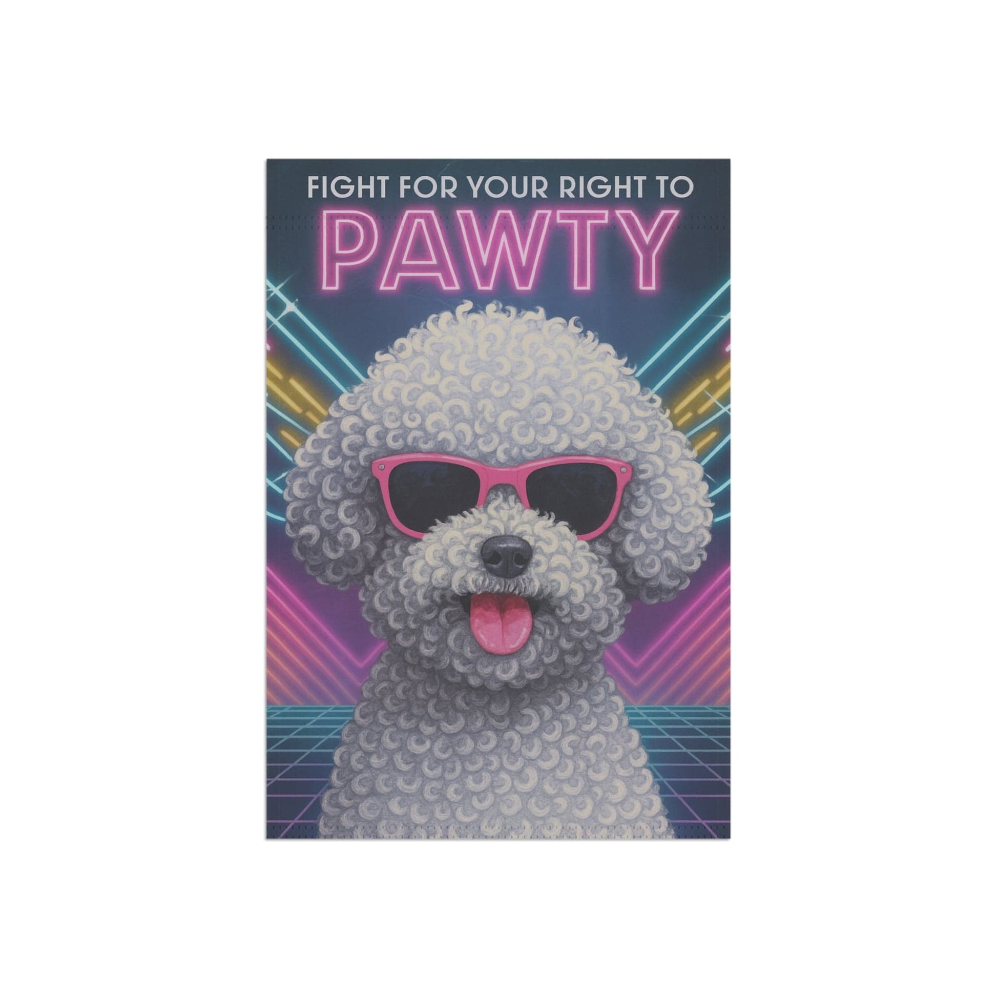 Printify Garden Flag Bichon Frise 80s Garden Flag
