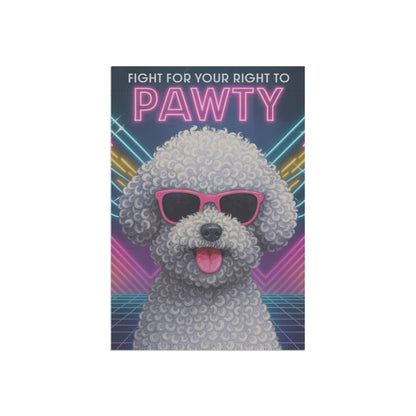 Printify Garden Flag Bichon Frise 80s Garden Flag