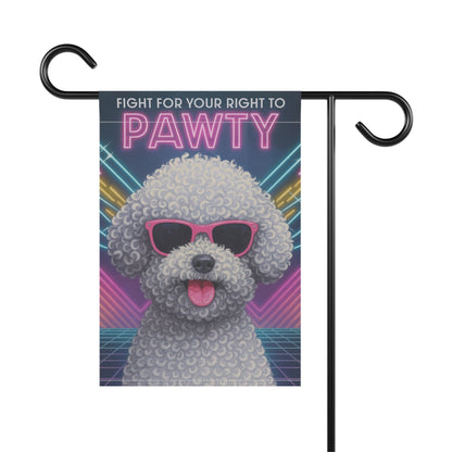 Printify Garden Flag Bichon Frise 80s Garden Flag