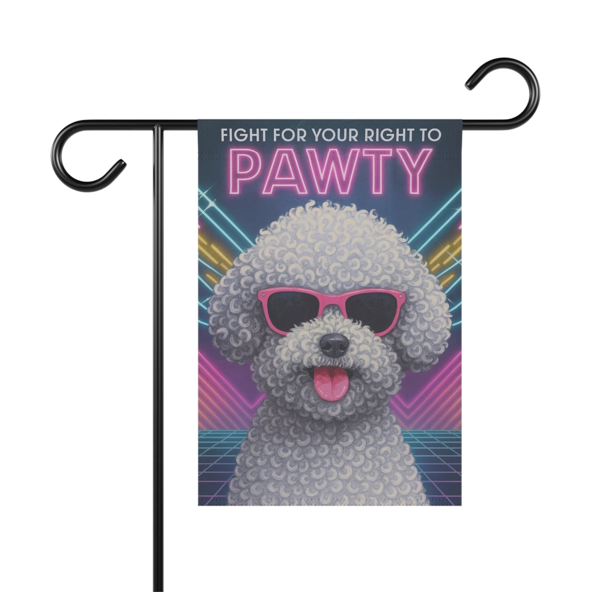 Printify Garden Flag Bichon Frise 80s Garden Flag