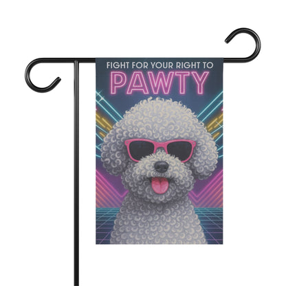 Printify Garden Flag Bichon Frise 80s Garden Flag