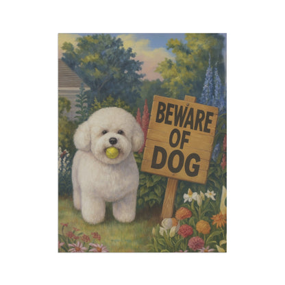 Bichon Frise Beware of Dog Garden Flag
