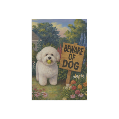 Bichon Frise Beware of Dog Garden Flag