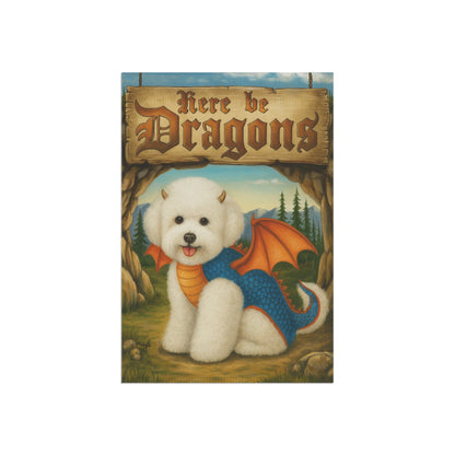 Printify Garden Flag Bichon Frise Dragon Garden Flag