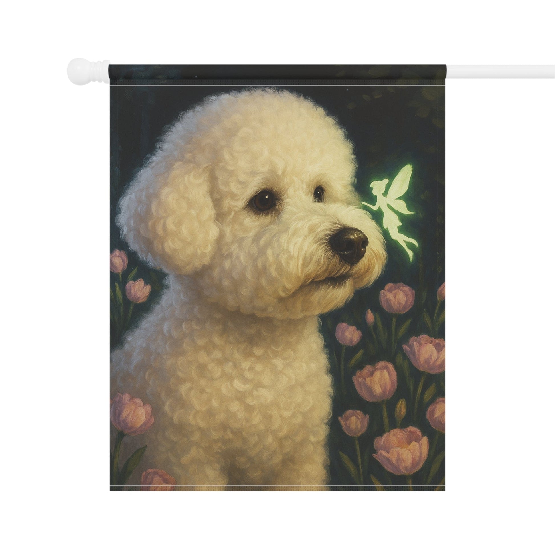 Printify Garden Flag Bichon Frise Fairy Garden Flag