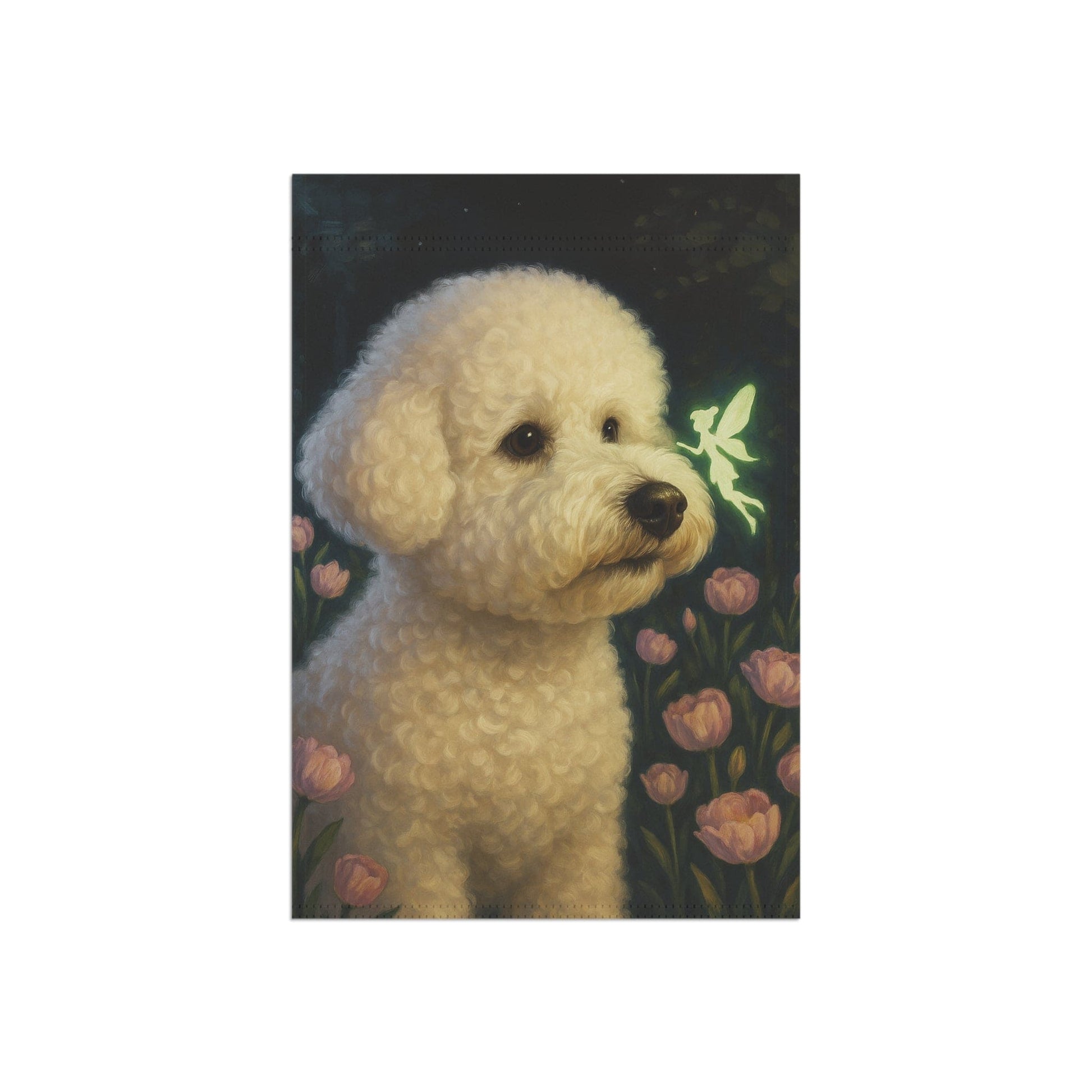 Printify Garden Flag Bichon Frise Fairy Garden Flag