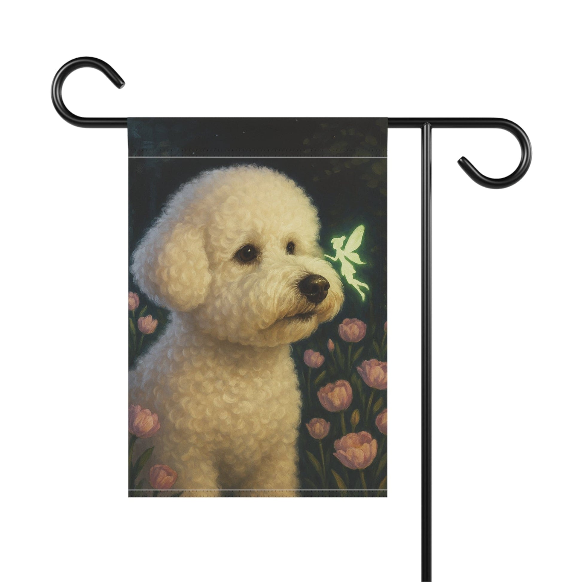 Printify Garden Flag Bichon Frise Fairy Garden Flag