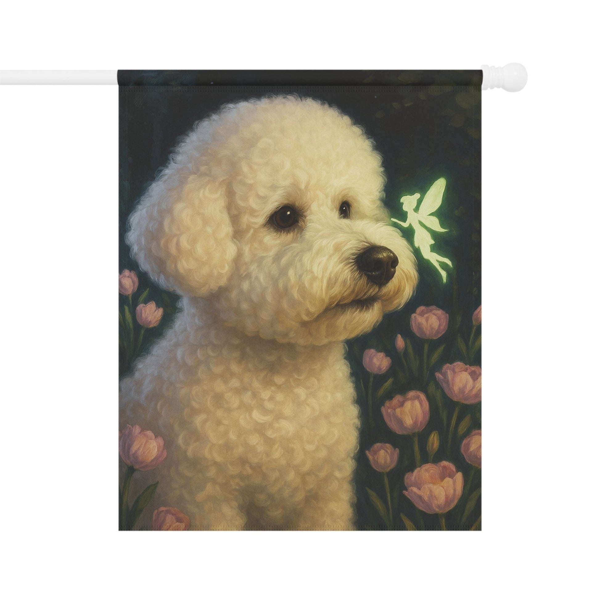 Printify Garden Flag Bichon Frise Fairy Garden Flag