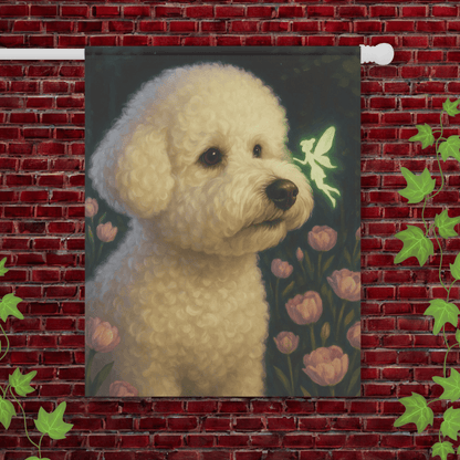 Printify Garden Flag 24.5'' × 32'' Bichon Frise Fairy Garden Flag