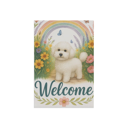 Bichon Frise Welcome Garden Flag