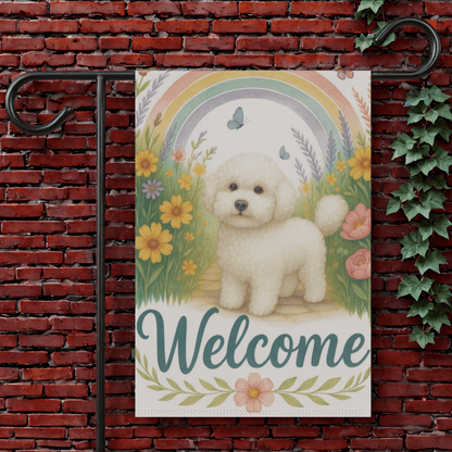 Bichon Frise Welcome Garden Flag 12'' × 18''