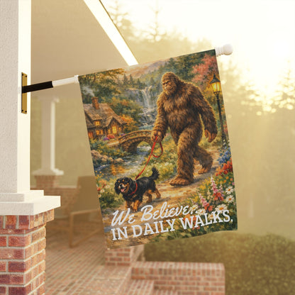 Personalized Cavalier Bigfoot Garden Flag