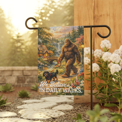Personalized Cavalier Bigfoot Garden Flag