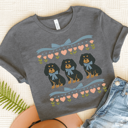Printify T-Shirt Asphalt / S Black and Tan Cavalier Grandma TShirt