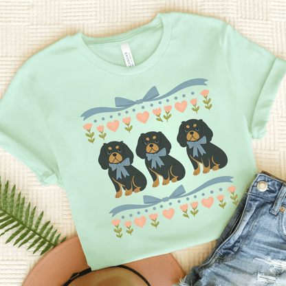 Printify T-Shirt Heather Mint / S Black and Tan Cavalier Grandma TShirt