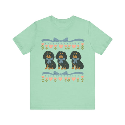 Printify T-Shirt Black and Tan Cavalier Grandma TShirt