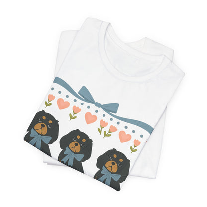 Printify T-Shirt Black and Tan Cavalier Grandma TShirt