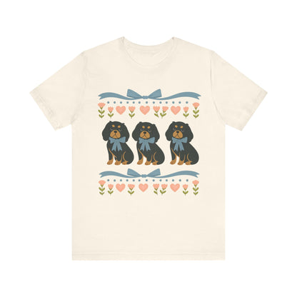 Printify T-Shirt Black and Tan Cavalier Grandma TShirt