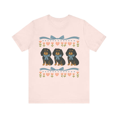 Printify T-Shirt Black and Tan Cavalier Grandma TShirt