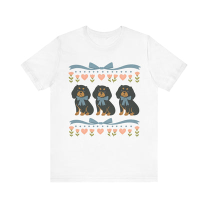 Printify T-Shirt Black and Tan Cavalier Grandma TShirt