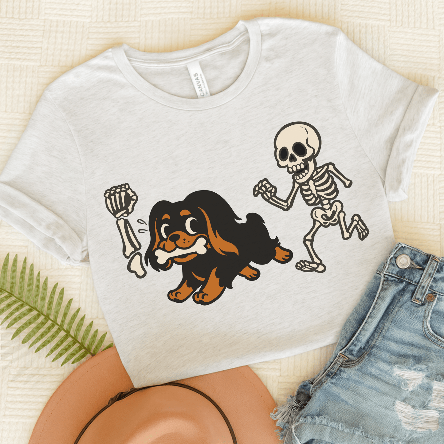 Black and Tan Cavalier Grave Robber TShirt Ash