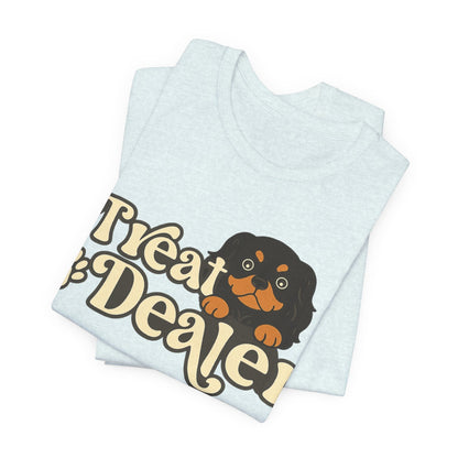 Printify T-Shirt Black and Tan Cavalier King Charles Treat Dealer TShirt