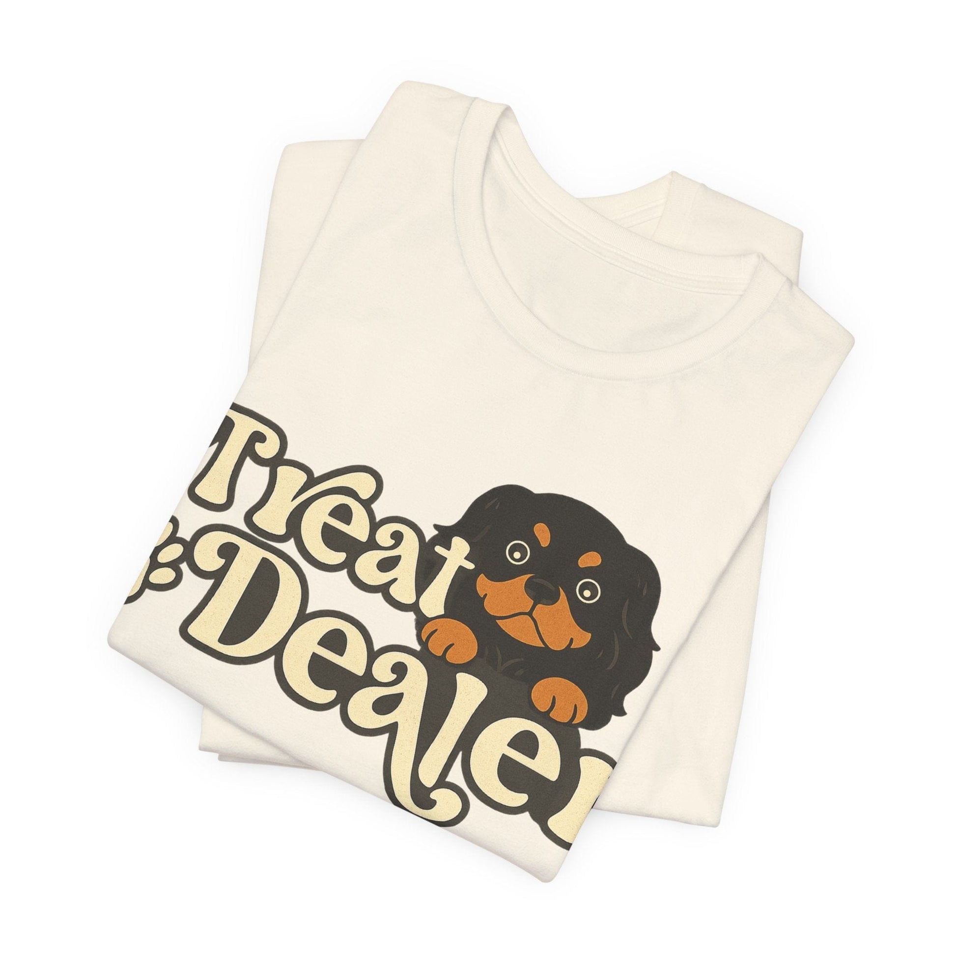 Printify T-Shirt Black and Tan Cavalier King Charles Treat Dealer TShirt