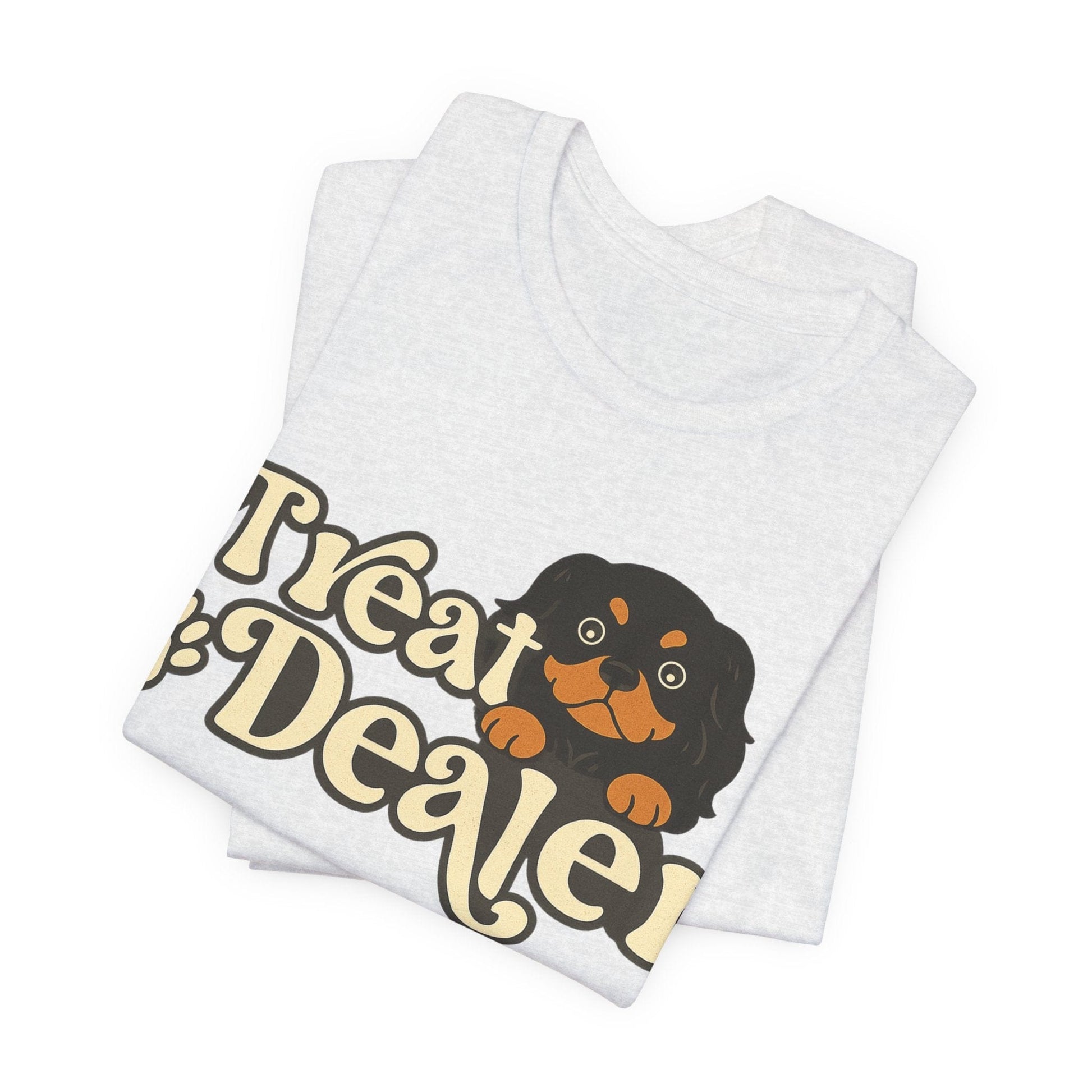 Printify T-Shirt Black and Tan Cavalier King Charles Treat Dealer TShirt