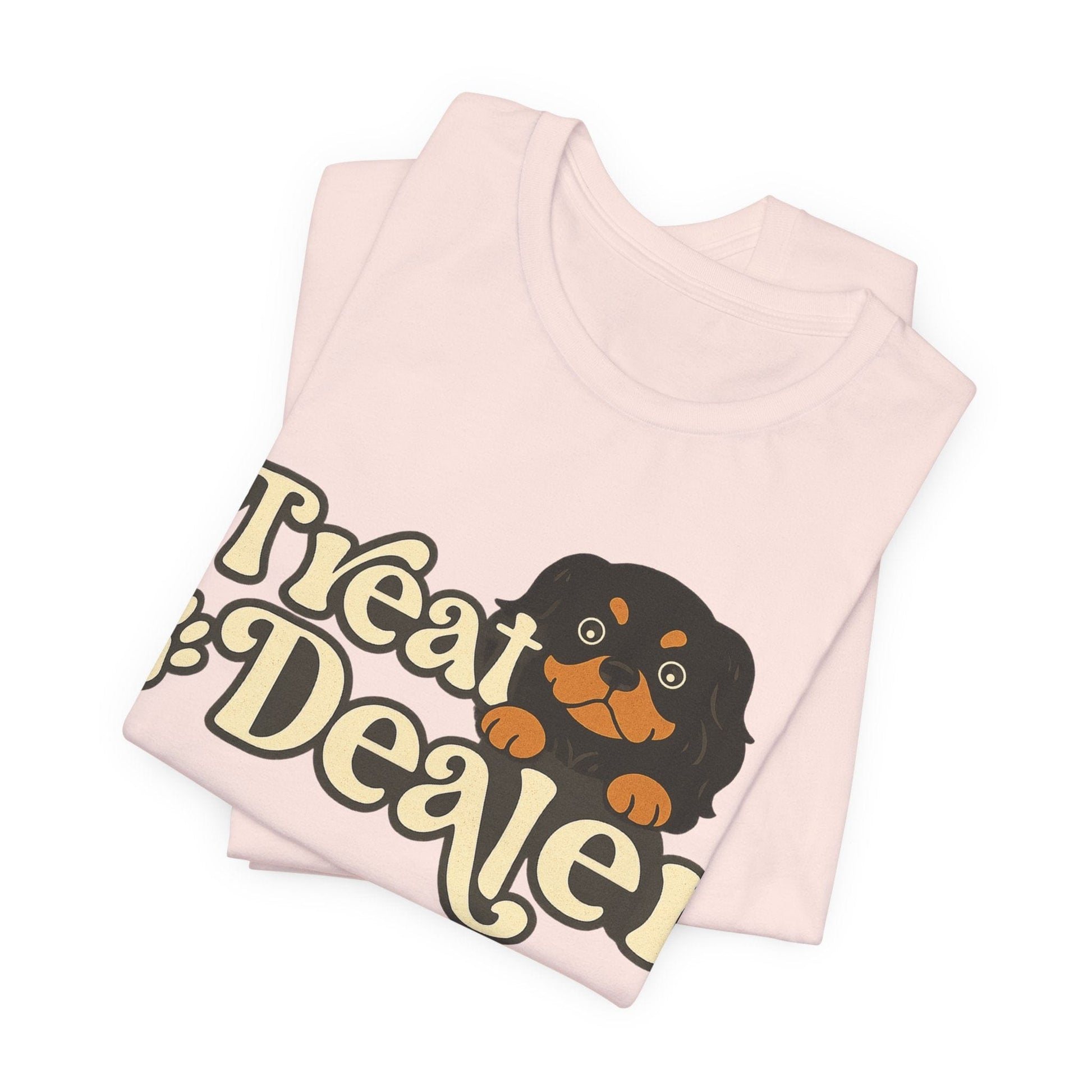 Printify T-Shirt Black and Tan Cavalier King Charles Treat Dealer TShirt