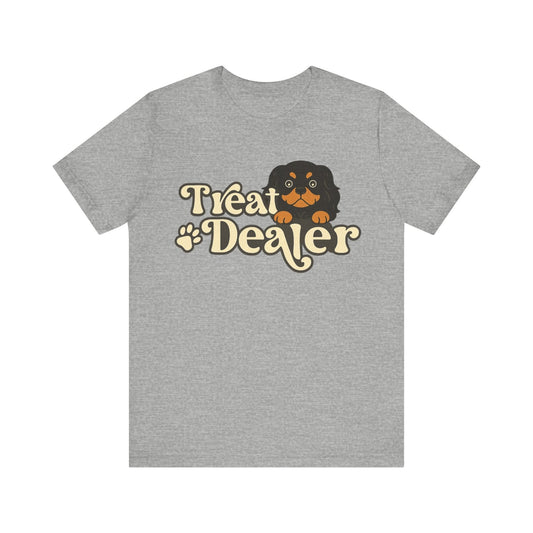 Printify T-Shirt Black and Tan Cavalier King Charles Treat Dealer TShirt
