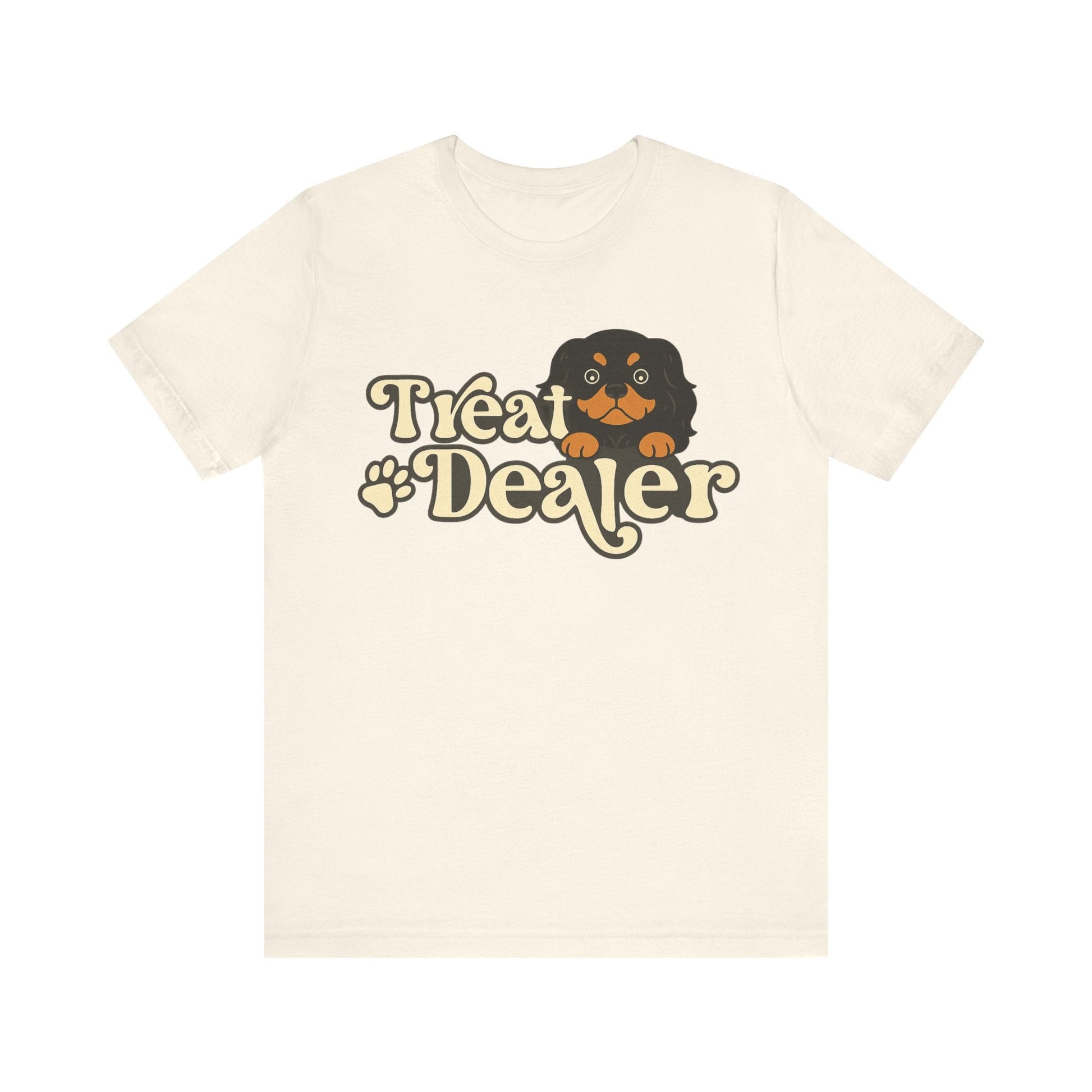 Printify T-Shirt Black and Tan Cavalier King Charles Treat Dealer TShirt