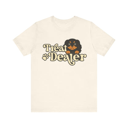 Printify T-Shirt Black and Tan Cavalier King Charles Treat Dealer TShirt
