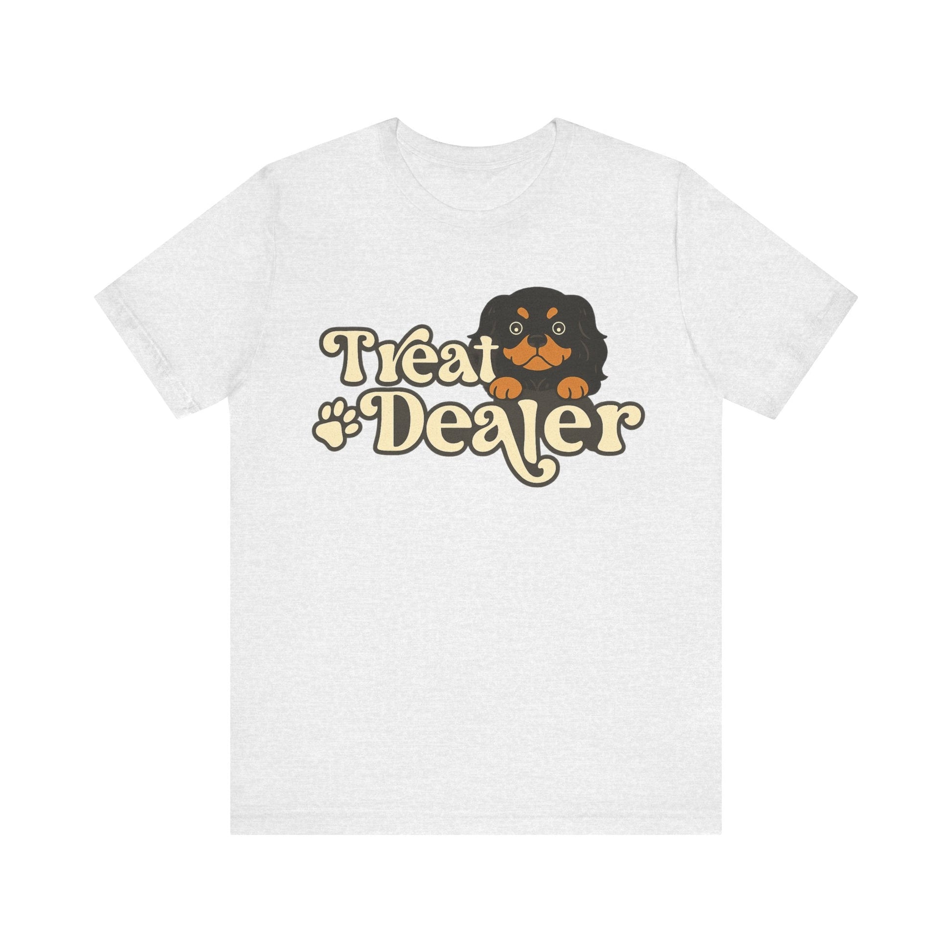 Printify T-Shirt Black and Tan Cavalier King Charles Treat Dealer TShirt