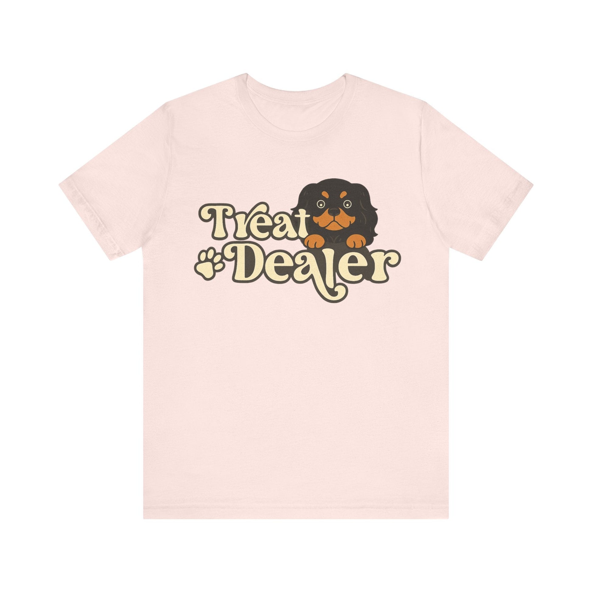 Printify T-Shirt Black and Tan Cavalier King Charles Treat Dealer TShirt