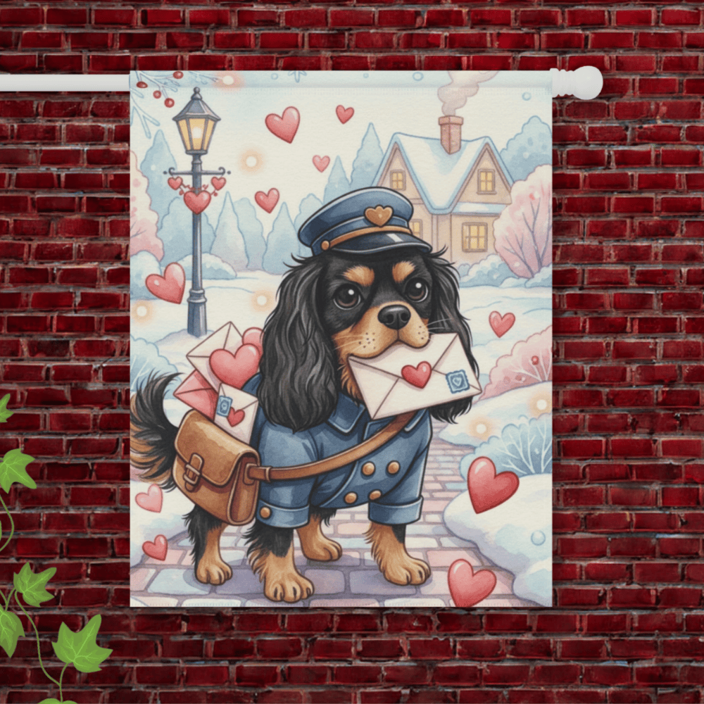 Personalized Cavalier Postman Garden Yard Flag 24.5'' × 32''