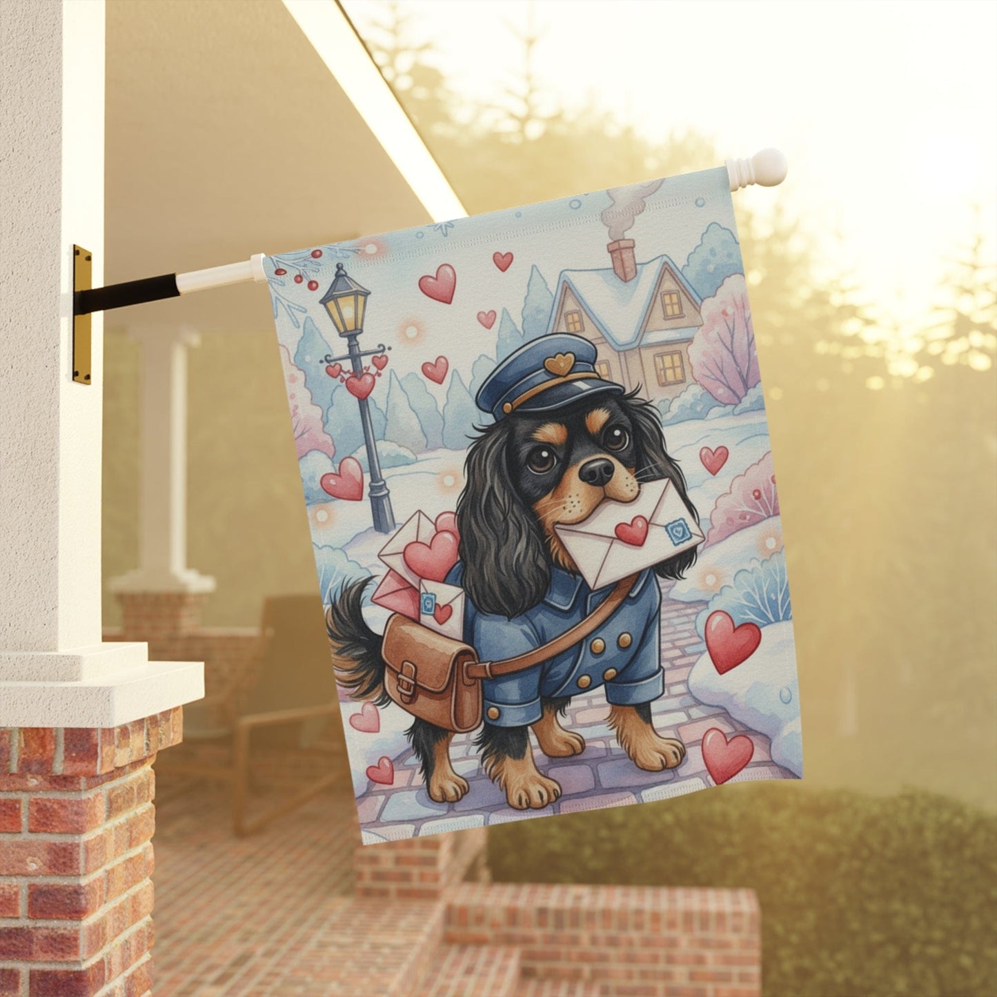 Personalized Cavalier Postman Garden Yard Flag