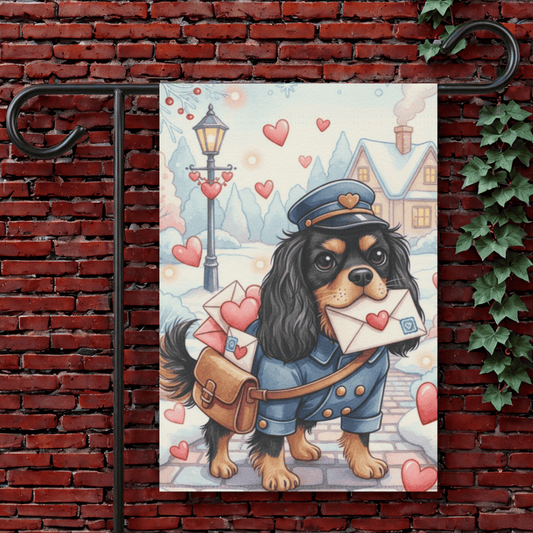 Personalized Cavalier Postman Garden Yard Flag 12'' × 18''