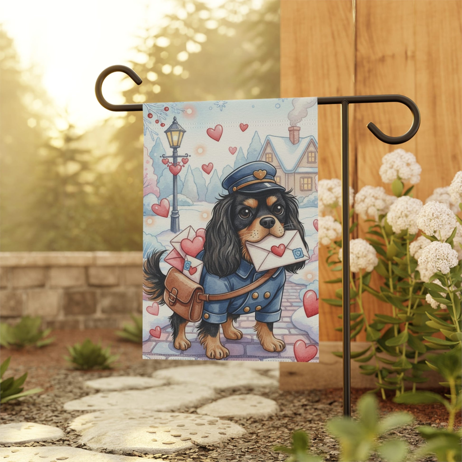Personalized Cavalier Postman Garden Yard Flag